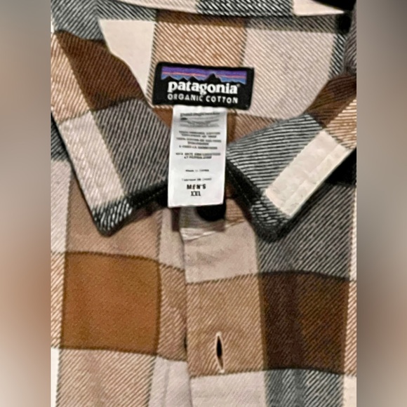 PATAGONIA Fjord Flannel Shirt - 100% Organic Cotton - Size XXL - Picture 2 of 4